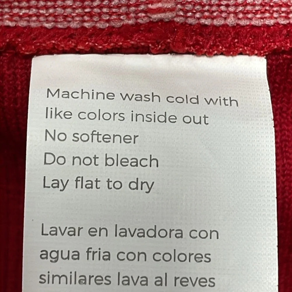 NWT Fabletics High Waisted Seamless Fair Isle Legging Red White L - Picture 15 of 16